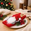 Three Faceless Elderly Christmas Tableware Storage Bag Silverware Storage Bag  Christmas Day