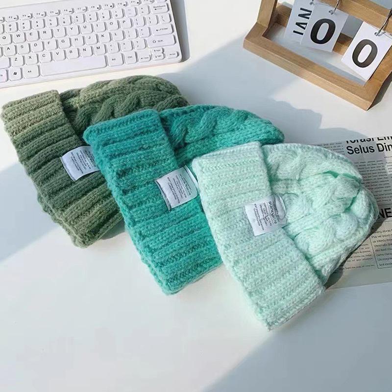 New Women'S Winter Hat 2024 Beanie Hats For Women Knit Cap Fashion Warm Wool Couple Cap Bonnet Woman Winter Twist Female Bonnet