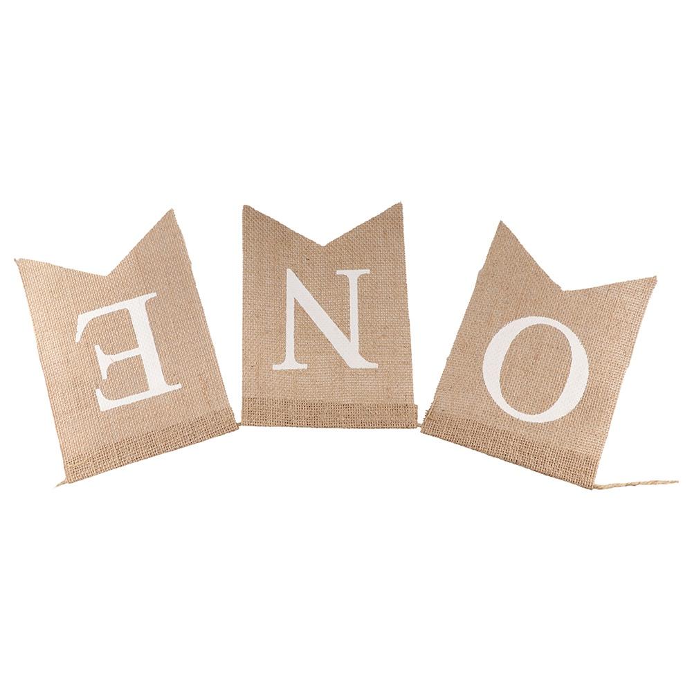 ONE Letter Burlap ONE Garland Festive Baby First Party Decoration Birthday Bunting  Festival