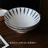 Large Size Hand-Painted Japanese Style Bowl Soup Bowl Ramen Bowl Conical Lid Bowl Family Use for Eating Noodles Rice Noodles