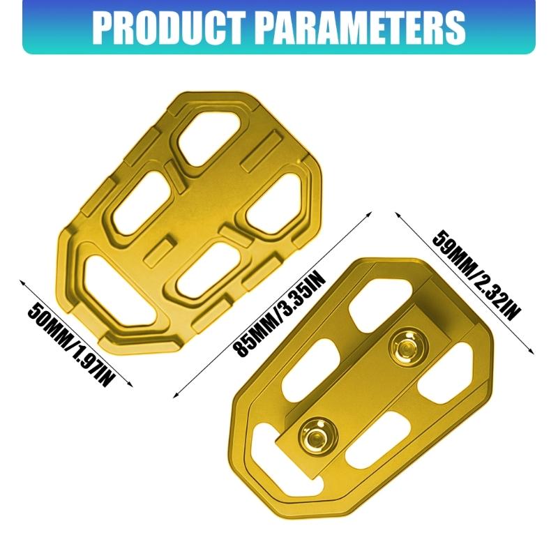 Aluminum Motorcycle Foot Peg Set Wide Support Platform for R1200GS ADV Wet Weather and Mixed-Road Routes