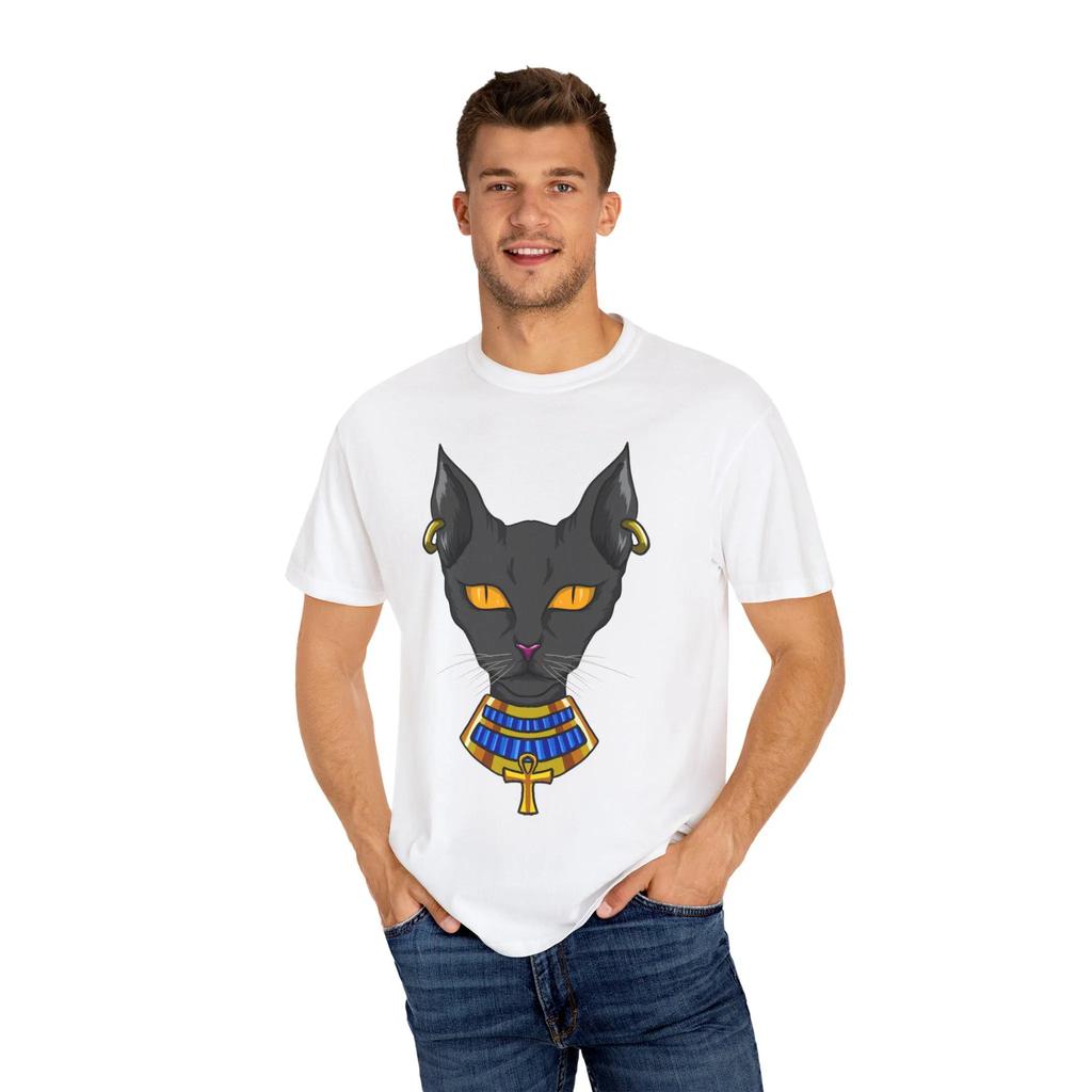 Summer Men's Cotton Egyptian Cat Print T-shirt Unisex Cartoon T-shirt Print T-shirt Soft Comfortable Breathable Street Hip Hop