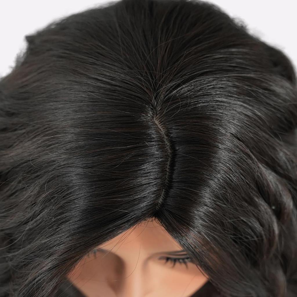 Heat-Resistant Synthetic Fiber Wig for Women - Natural Looking Medium-Length Wavy Bob,Youthful Appearance, Lightweight & Comfortable Fit