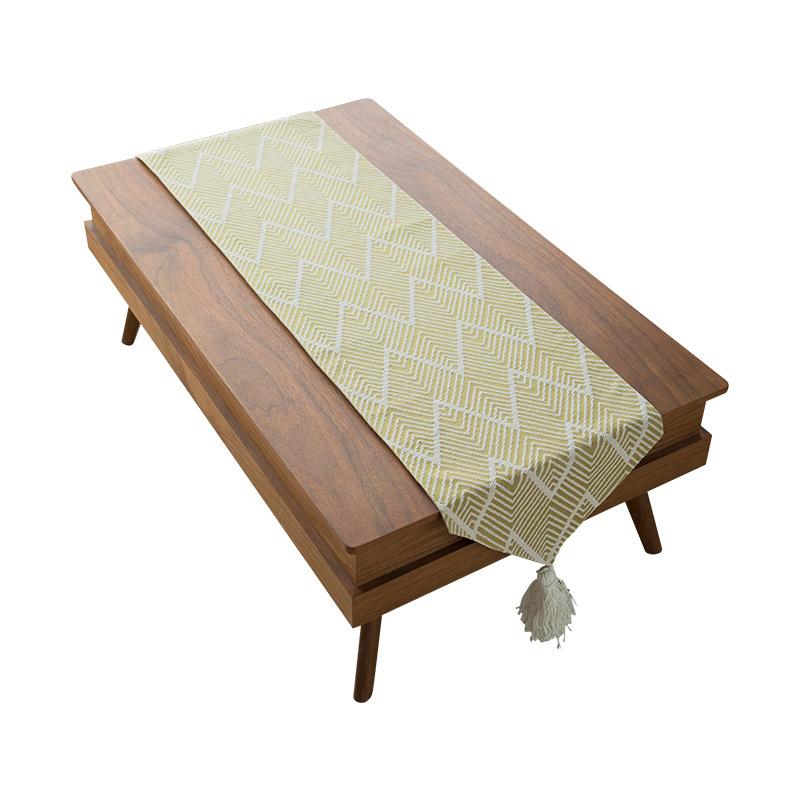 New Simple Stereo Jacquard Wavy Table Runner Simple Home Decor Table Runner Rectangular Living Room Dining Table Cover Towel