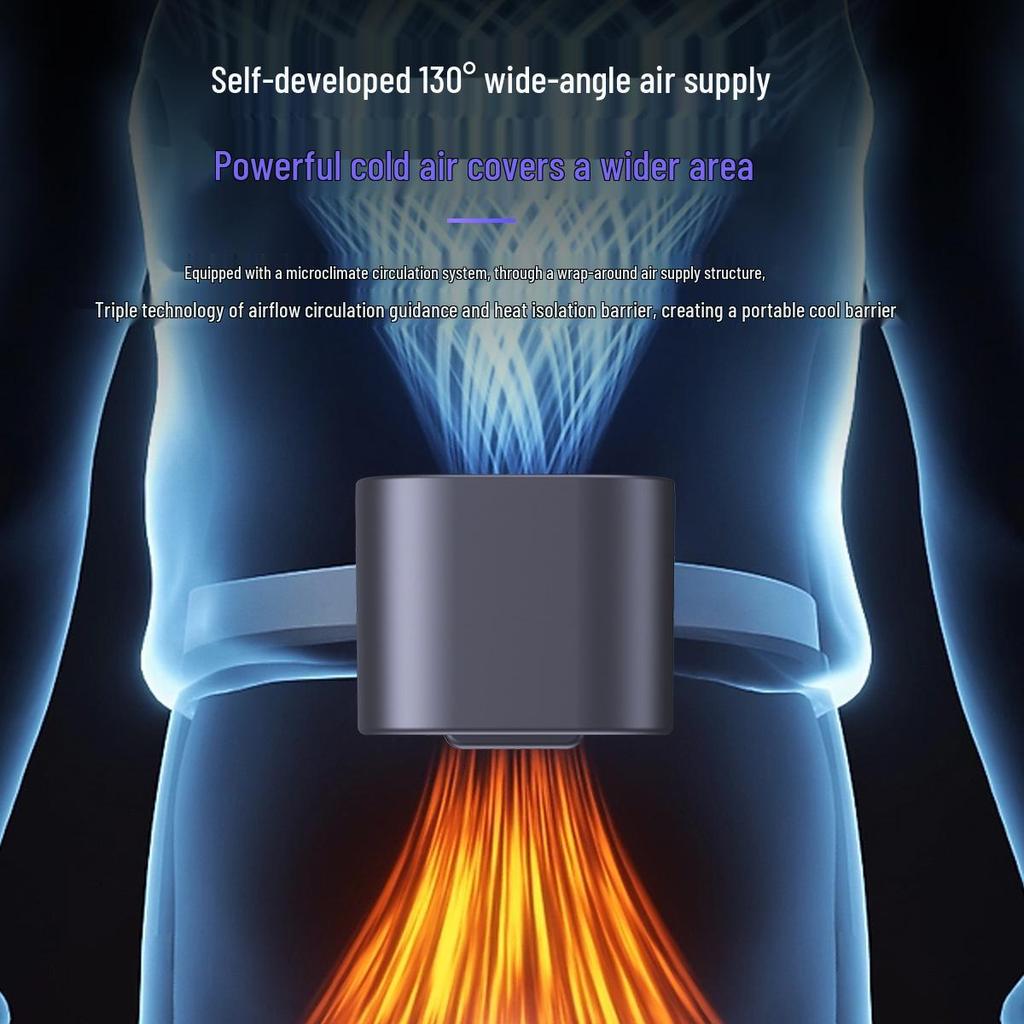 High-Power Multifunctional Portable Fan: Desktop, Clip-On, Long Battery Life, Waist Hanging