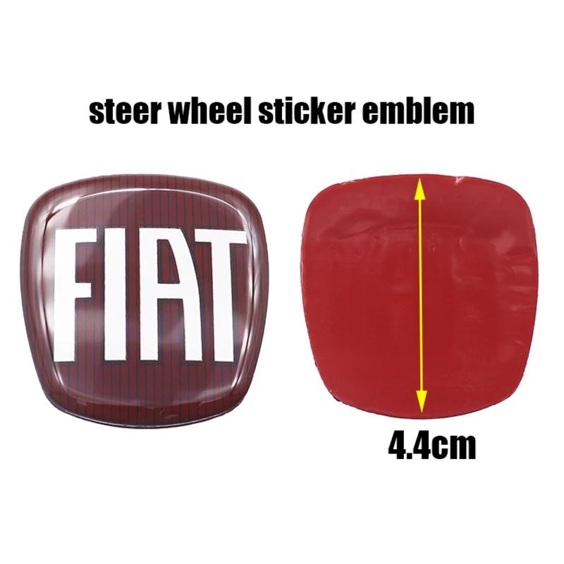 1pcs 3D 44mm Acrylic Steer Wheel Emblem Sticker Car Steering Wheel Sticker Car Interior Emblem Car Accessories For FIAT Abarth