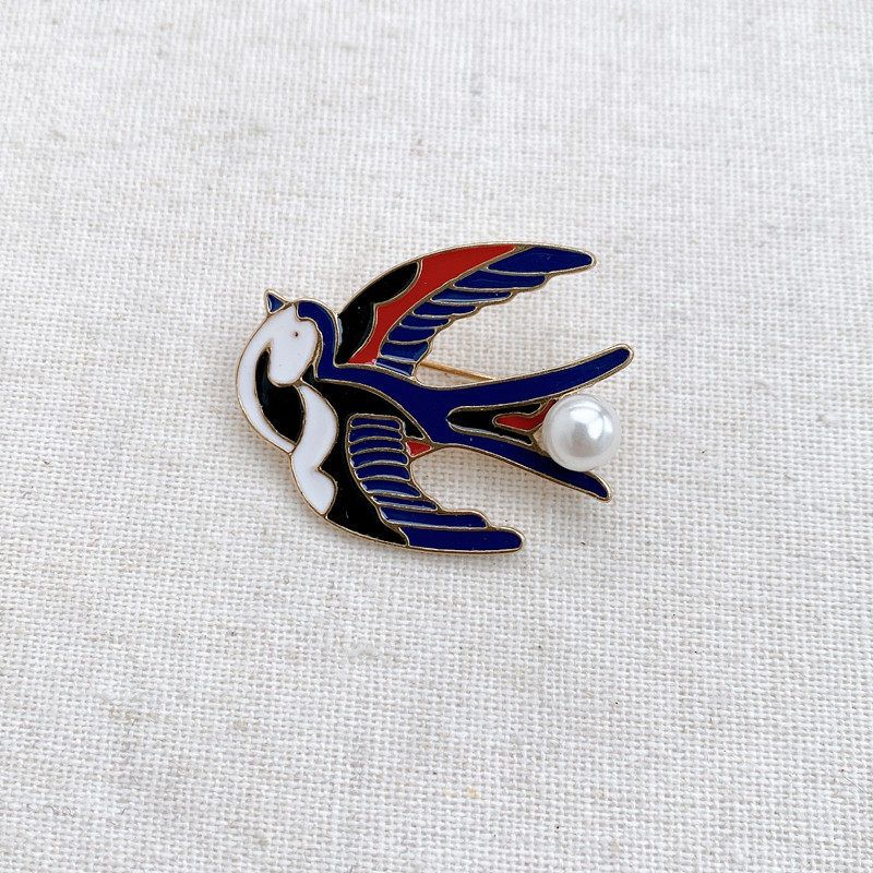 European and American Foreign Trade [Brooch Collection Series] Vintage Enamel Colorful Textured Sparkling Rhinestone Exquisite Brooch Accessories 6