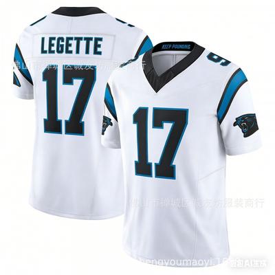 3rd Gen Football Jersey Black Panther 17 White Leggett Mens Sports Shirt