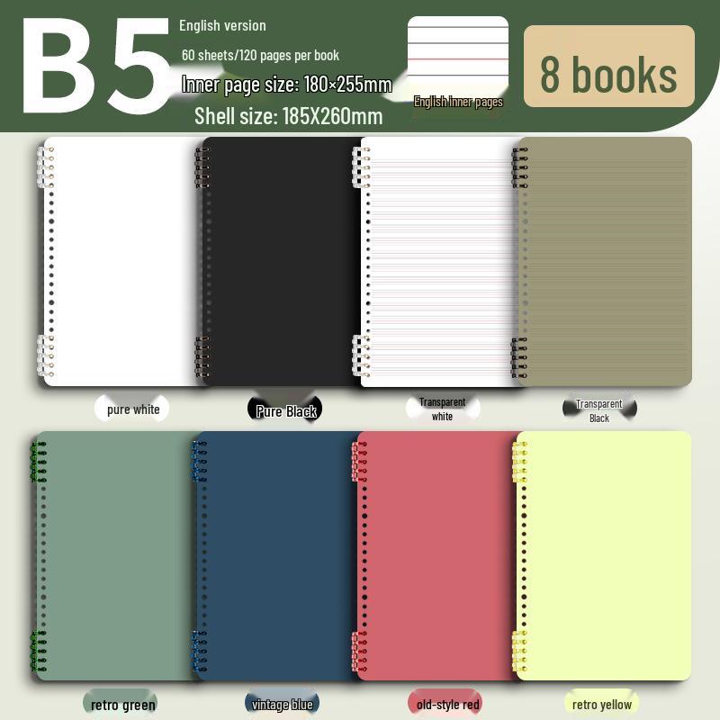 B5 Thick Loose-Leaf English Notebook for Elementary School - High-Value, Handwritten Practice Book