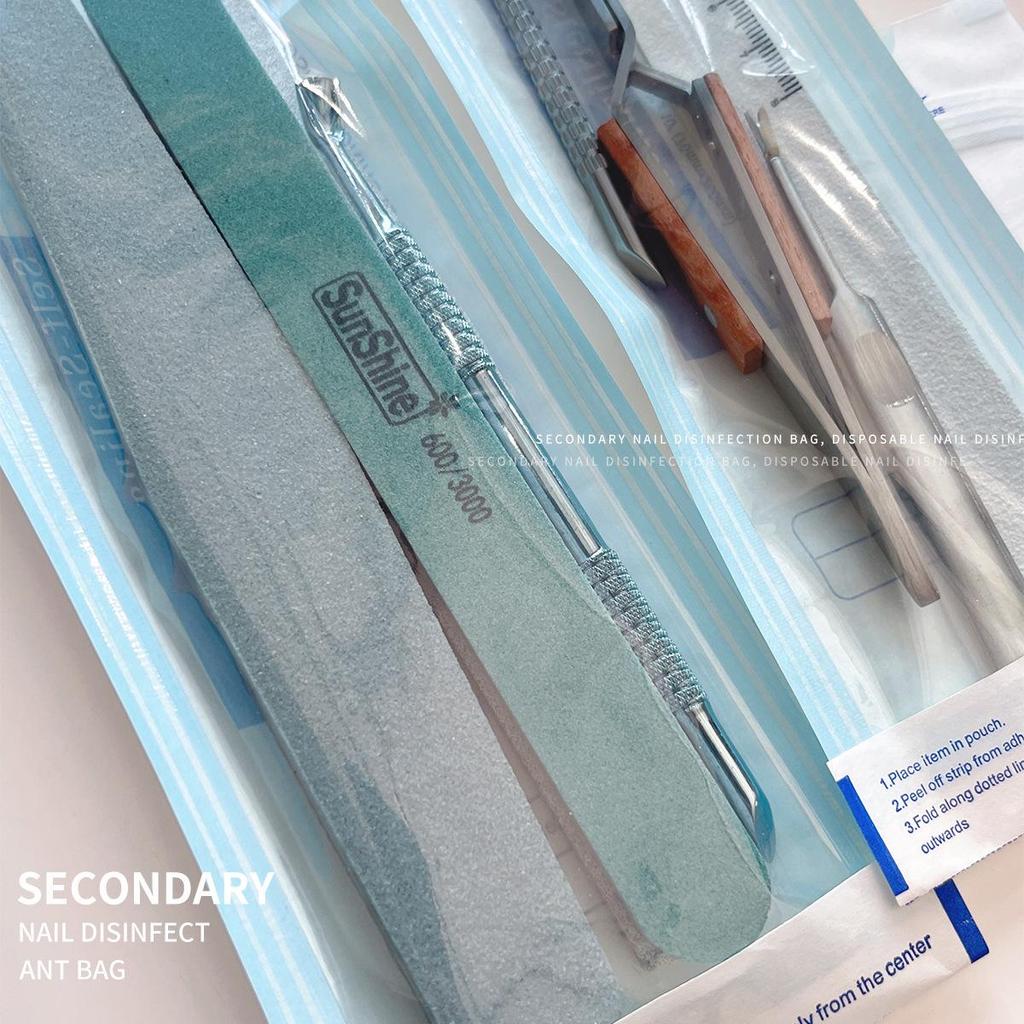 Self-Sealing Disposable Sterilization Bags for Nail Salons - Multi-Size Hygiene Tool Storage
