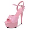 Large Size 43 New Sexy Super High Heels, Slim High Heels, Waterproof Platform Sandals, Women's Fashionable Thin Strap High Heels