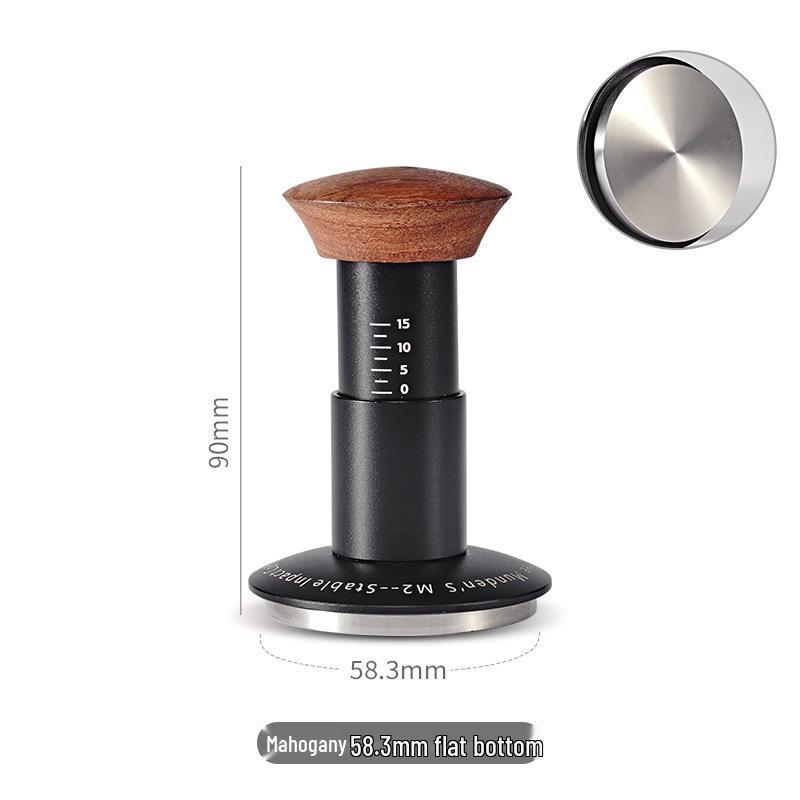 58mm Flat Bottom Stainless Steel Pressure Tamper with Scale for Coffee