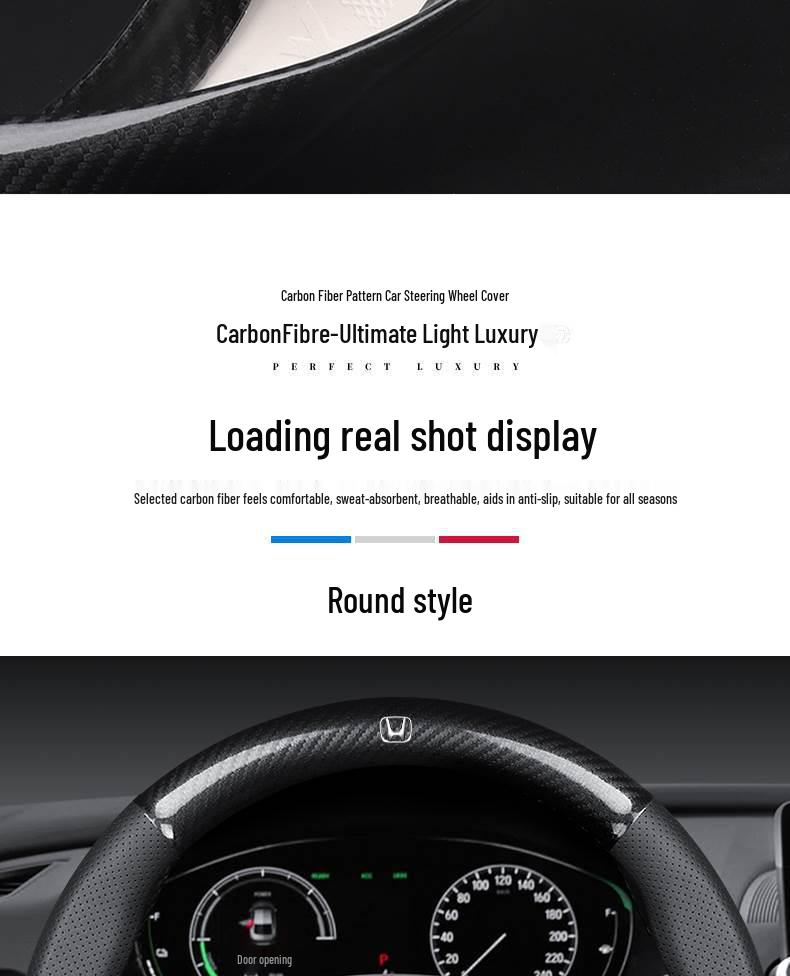 Honda Accord/Civic/CRV/URV/Fit/Odyssey/Vezel/Haoying Carbon Fiber Steering Wheel Cover