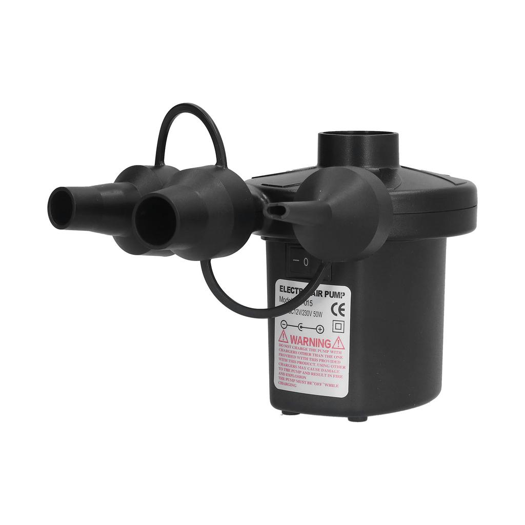 DC 12V Electric Air Pump Portable MultiFunction Inflator Pump with 3 Nozzles for Outdoor Camping