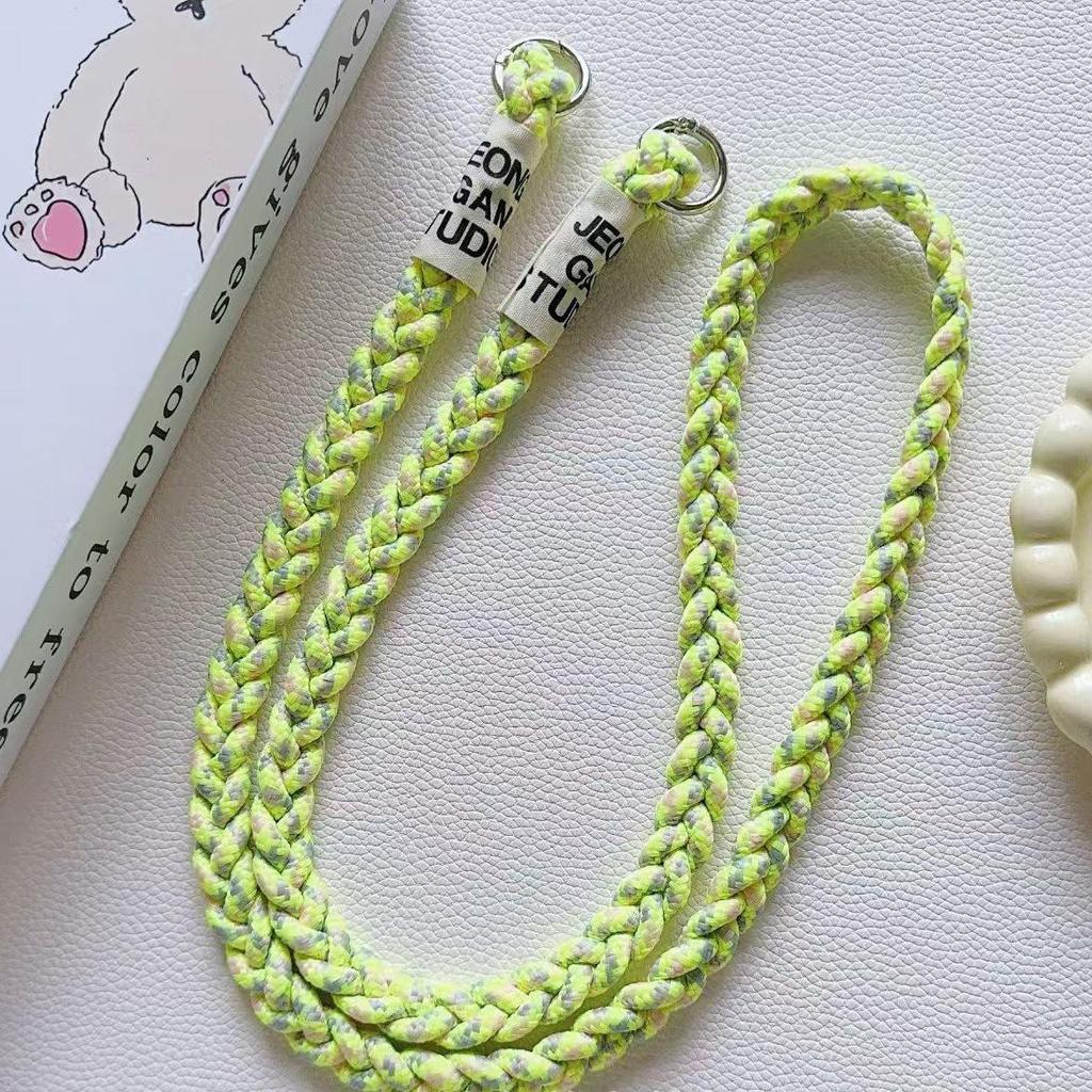 Colorful Crossbody Woven Phone Strap - Long Anti-Lost Lanyard & Bag Decoration