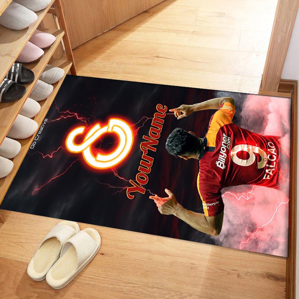 Galatasaray 392 Personalized Name Floor Rug Office Rug Suitable for Entryway Hallway Dining Room Game Room Antislip Carpet Decorate Offices