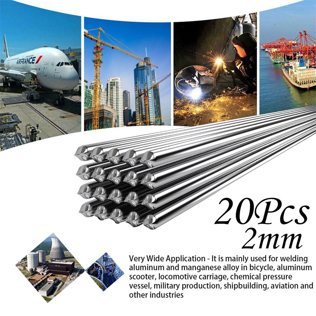 1.6mm*500mm Easy Melt Welding Rods Low Temperature Aluminum Wire Brazing 20pcs