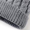 3Pcs/Set Kids Hat Scarf Glove Set Plush Ball Decor Twist Texture Thickened Warm Brimless Hat Long Scarf Touch Screen Gloves Set