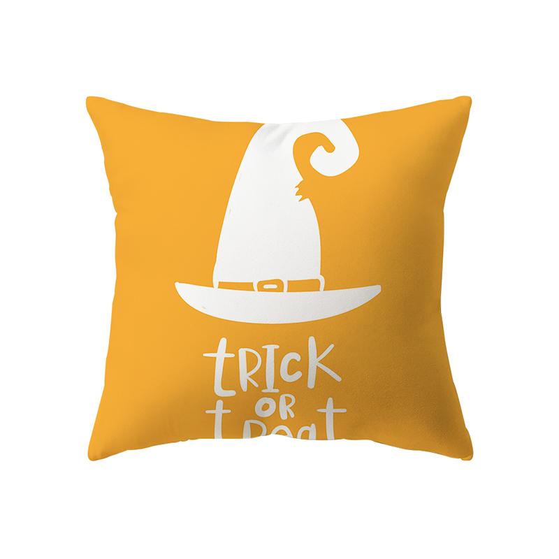 Halloween Theme Throw Pillow Cover Devil Pumpkin Throw Pillow Cover Sofa Chair Bed Cushion Cover Home Decor