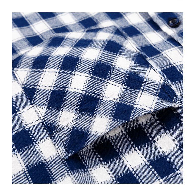 New Winter/Autumn Cotton Brushed Long Sleeve Men Plaid Shirts Soft Comfortable Plus Size Business Casual