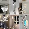 Nordic Led Pendant Lamp Long Downlight Kitchen Restaurant Bar Chandelier Decorative Chandelier Bedside Chandelier Ceiling Lights