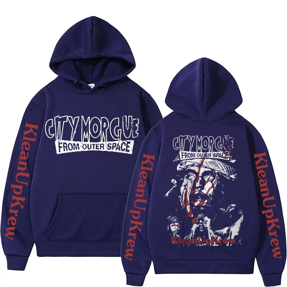 Streetwear Rapper City Morgue Print Hoodie Men Women Hip Hop Harajuku Sweatshirt Zillakami Sosmula Hoodies Vintage Top Pullover