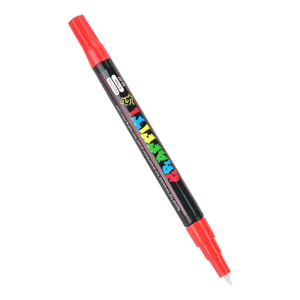 12 Color Acrylic Marker  DIY Album Graffiti Black Card Marker Water Based Paint Pen