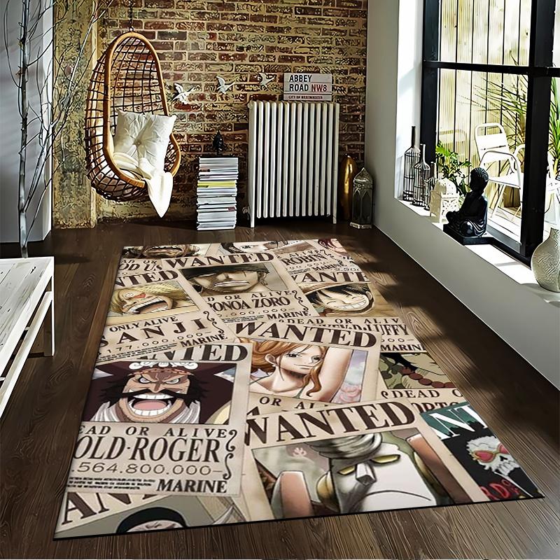 One Piece Character Rug, Adventure Theme, Stylish Decor Suitable for use as an anti-slip game mat for living room and bedroom sofas
