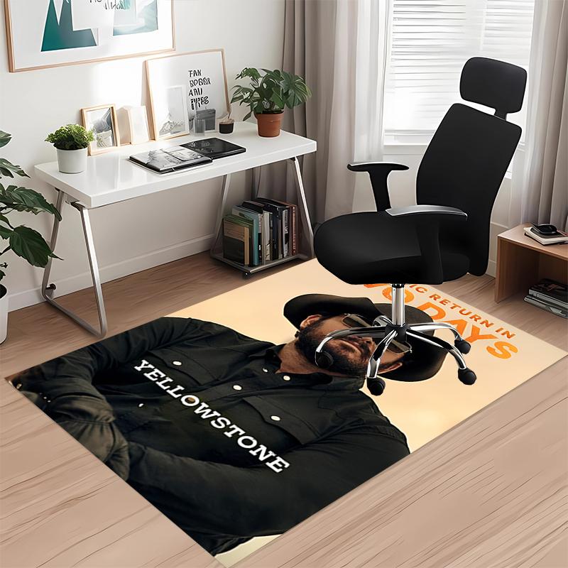 Yellowstone Printed Carpetrugfor Office Chair Living Room Bedroom Kitchen Room Decor Gifts