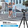 BOYA BOYALINK Wireless Lavalier Microphone for iPhone/Android/Camera Vlogging, All-in-One Lapel Dual Mic System with Lightning & USB-C Inputs & Batter