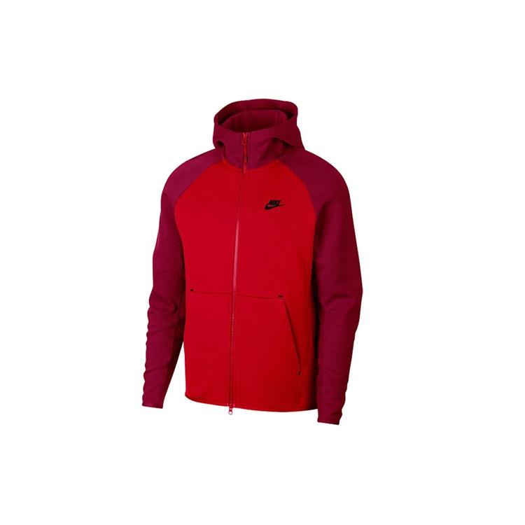 Nike Splicing hooded Colorblock Casual Jacket Red Men s 928484-657 XL