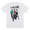 Music Band Gorillazs Punk Rock Print T Shirt 90s Casual Fashion Short Sleeve  T Shirt Unisex
