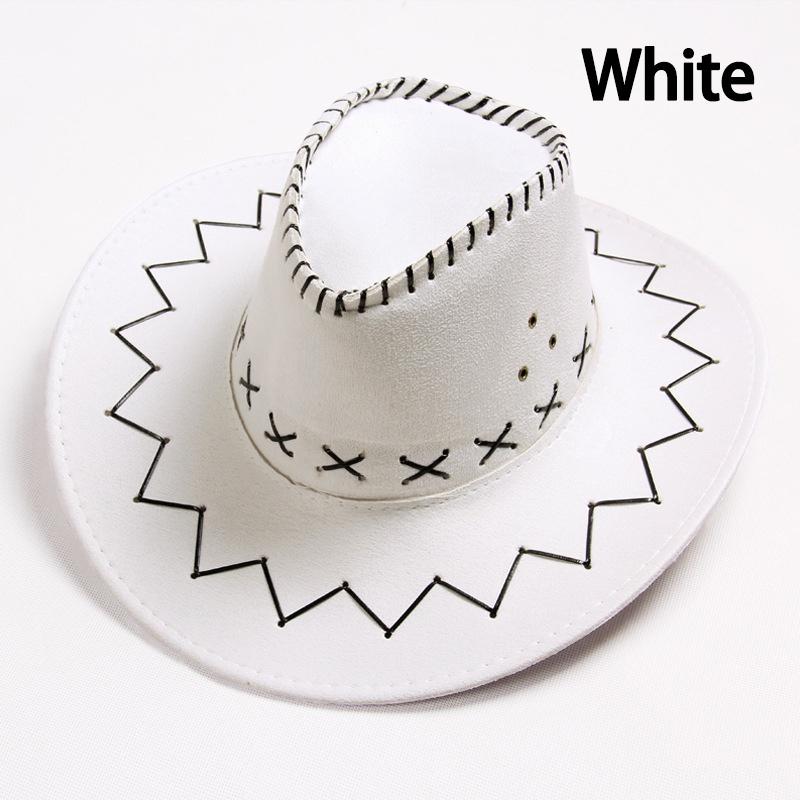 Western Cowboy Hats for Men and Women Faux Leather Sun Hat Outdoor Hats for Men and Women