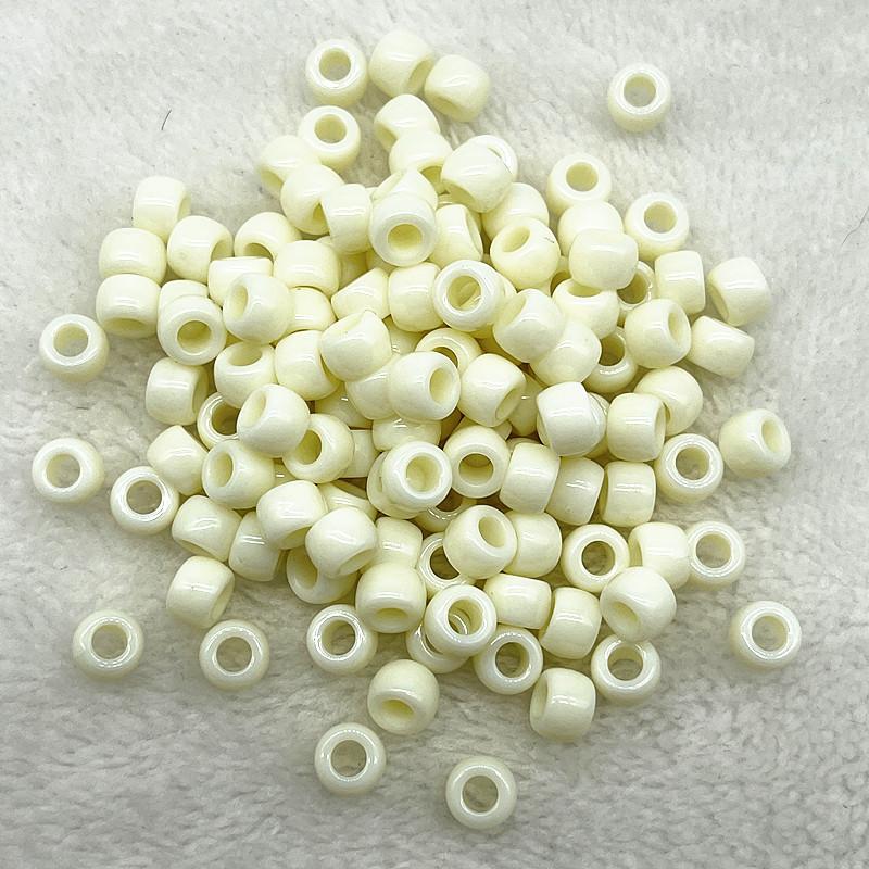 50pcs 6X9mm Big Hole Acrylic Beads Spacer Loose Beads for Jewelry Making DIY Handmade Bracelet Accessories