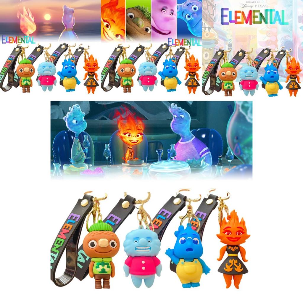 Niedlicher Elemental City PVC Schlüsselanhänger für Kinder und Erwachsene