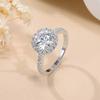 M-JAJA Solitaire 1ct Halo Moissanite Engagement Ring for Women S925 Silver Diamond Wedding Band Bridal Luxury Jewelry