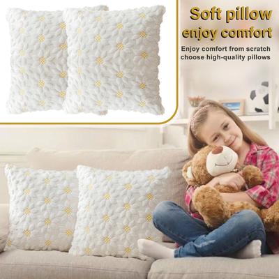 Cremeweiß  Kissenbezüge  Blumenmuster  Dekorative Kissenbezüge für Couch Bett Sofa