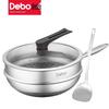 Debo 316 Edelstahl Doppelseitige Waben Antihaft Wok, 32cm