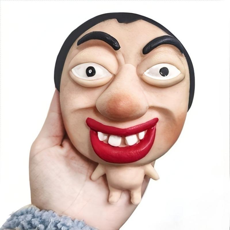 

Cute Sensory Squeeze Toy Fun Big Face Shape TPR Soft Rubber Material Toy Slow Rebound Fidget Toy for Friends Stress Relief Gift