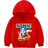 Sudadera con capucha para niños de 4 a 14 años Estampado HD de Sonic Sudadera fina para niños Sudadera con capucha de manga larga para otoño Ropa casual sencilla para niñas Poliéster