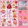Kunshangpin Heart Diamond Double-Sided Glass Sticker - Removable & Adhesive-Free