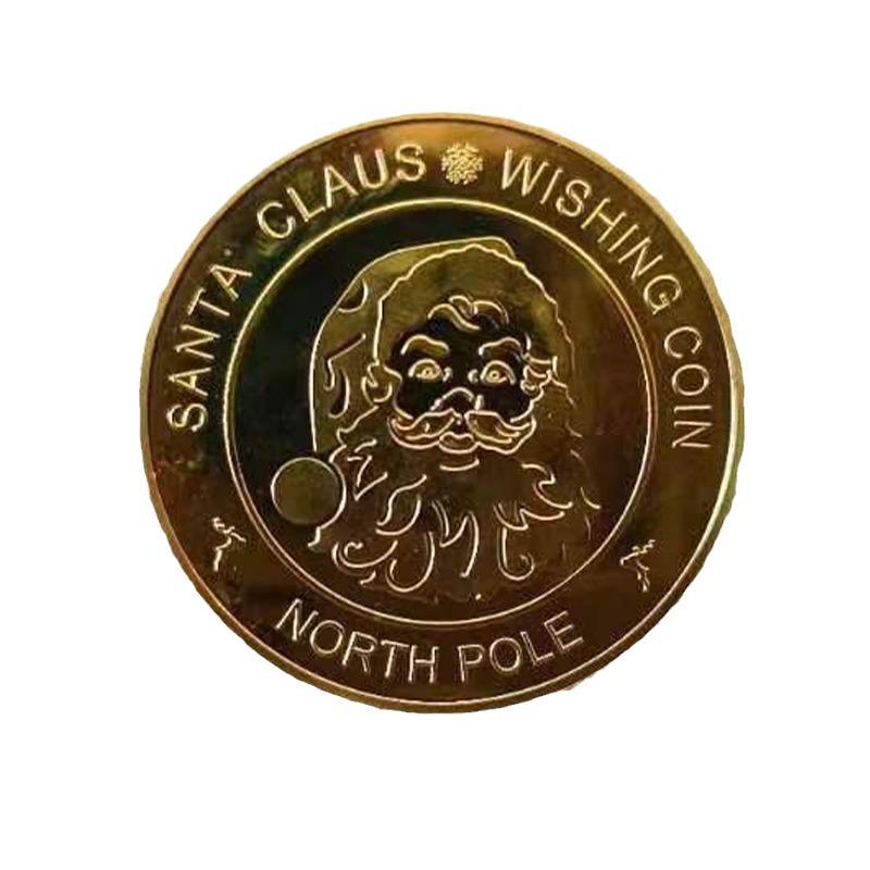 Christmas Eve Gold Commemorative Coin: New Year Wishing Medallion Gift