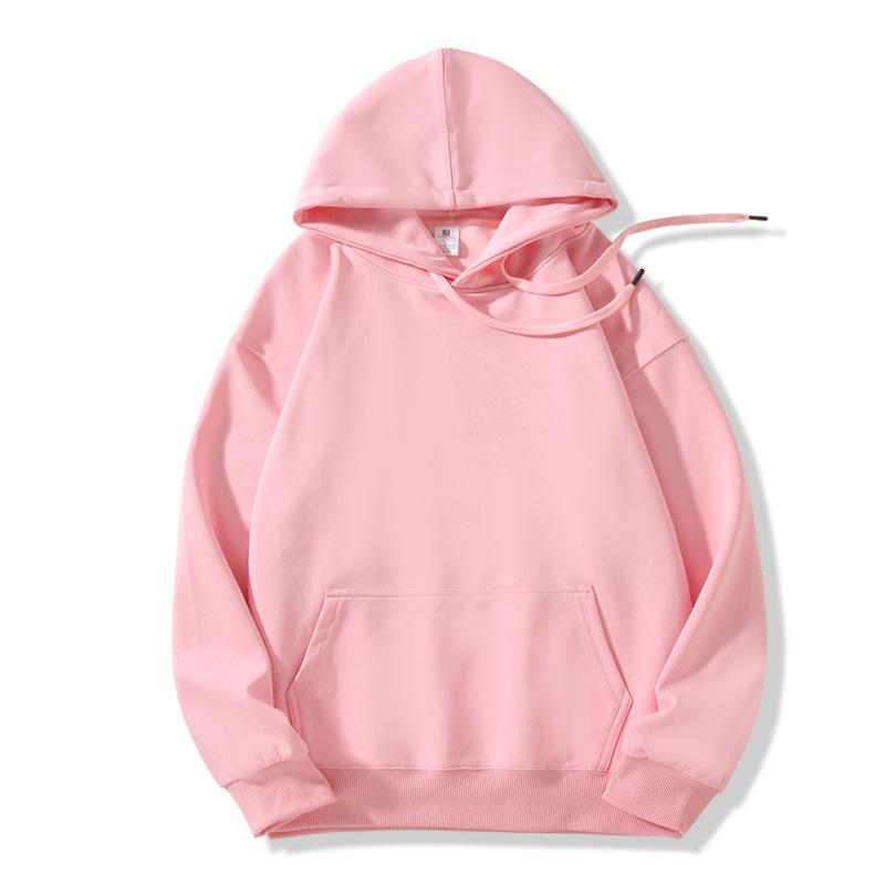 2025 autumn and winter new hooded sweater women's solid color college style loose casual velvet popular trendy brand Japanese and Korean style