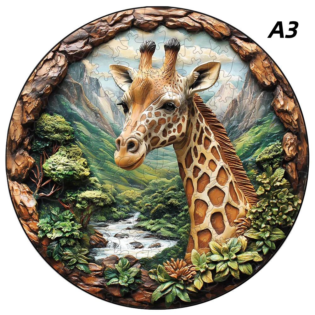 Non-Toxic Aurora Christmas Eve Wooden Jigsaw Puzzle Wood Jigsaw For Adult Kids Round Landscape Exclusive Design Festival Gift Toys