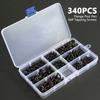 280/340Pcs Self-tapping Screw Metal Sorting Kit M3 To M4.8 Pozi Flange Pan Head Kit Cross Truss Head Screws for Building Repair