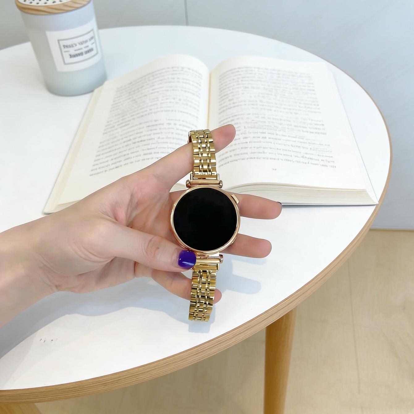 

New 18mm 20mm 22mm bracelet Strap For Samsung Galaxy Watch 7 FE 5 Pro 4 6 band 44mm 40mm for huawei for xiaomi for amazfit universal 22mm золотий
