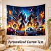 Custom Name Text Tapestry,Transformers Boho Wall Hanging, Decorative Backdrop Tapestry For Room