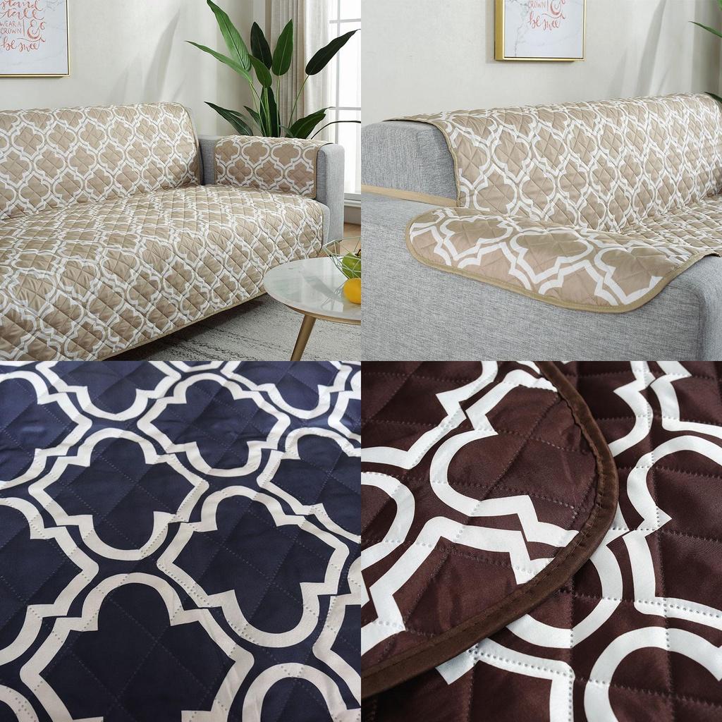 Luxurious Waterproof Sofa Cover With Adjustable Strap For Pet And Kid Protection