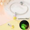 Copper Luminous Series Goodnight Bear Pendant Fit Original Pan Bracelet For Women Birthday Fine Jewelry Gift