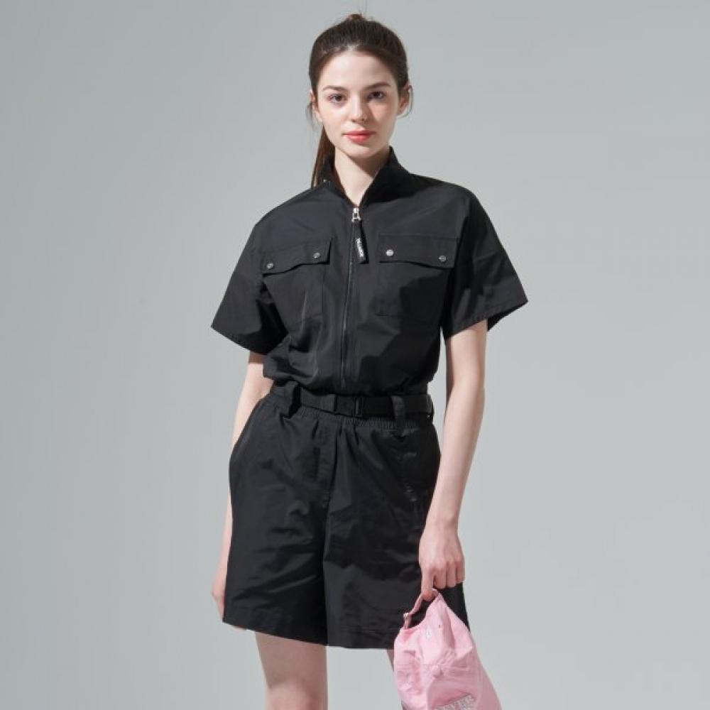 Blu Dot Woven Jumpsuit Pocket Point Bk 085
